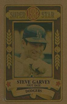 1982 Perma-Graphics Super Star Credit Cards - Gold #150-SS8211 Steve Garvey Front