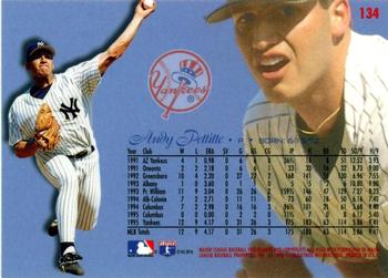 1996 Flair #134 Andy Pettitte Back
