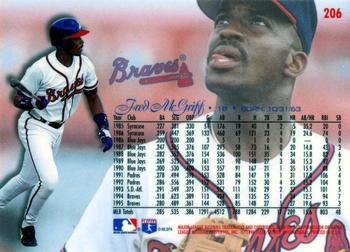 1996 Flair #206 Fred McGriff Back