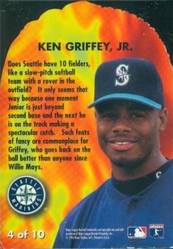 1996 Flair - Hot Gloves #4 Ken Griffey Jr. Back