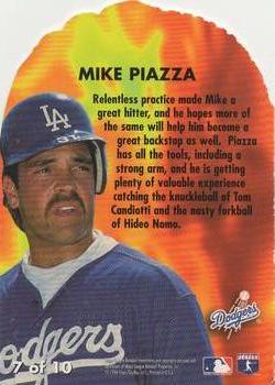 1996 Flair - Hot Gloves #7 Mike Piazza Back