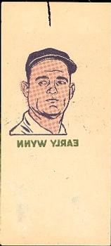 1960 Topps Tattoos #NNO Early Wynn Front