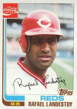 1982 Topps Coca-Cola Cincinnati Reds #13 Rafael Landestoy Front