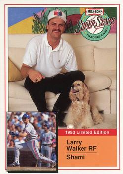 1993 Milk Bone Super Stars #15 Larry Walker Front