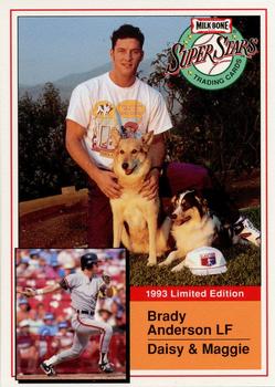 1993 Milk Bone Super Stars #19 Brady Anderson Front