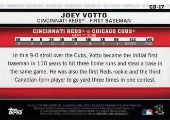 2012 Topps - Career Day #CD-17 Joey Votto Back