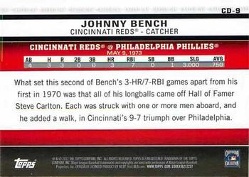 2012 Topps - Career Day #CD-9 Johnny Bench Back