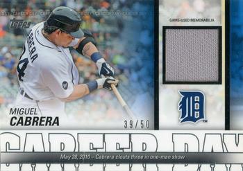 2012 Topps - Career Day Relics #CDR-MC Miguel Cabrera Front