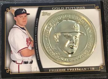 2012 Topps - Gold Futures Coins #GFC-FF Freddie Freeman Front