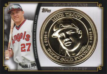 2012 Topps - Gold Futures Coins #GFC-MT Mike Trout Front