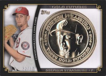 2012 Topps - Gold Futures Coins #GFC-SS Stephen Strasburg Front