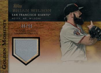 2012 Topps - Golden Moments Relics Gold Sparkle #GMR-BW Brian Wilson Front