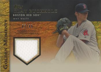 2012 Topps - Golden Moments Relics Gold Sparkle #GMR-CB Clay Buchholz Front