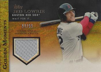 2012 Topps - Golden Moments Relics Gold Sparkle #GMR-JLO Jed Lowrie Front