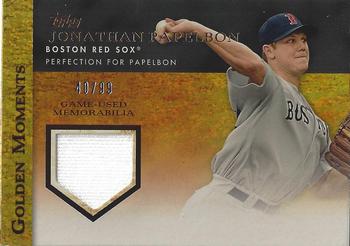 2012 Topps - Golden Moments Relics Gold Sparkle #GMR-JPA Jonathan Papelbon Front