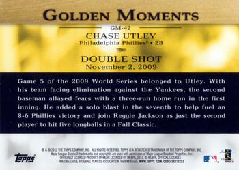 2012 Topps - Golden Moments (Series 2) #GM-42 Chase Utley Back