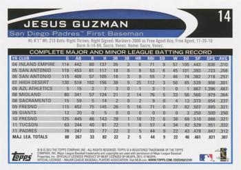 2012 Topps - Purple #14 Jesus Guzman Back