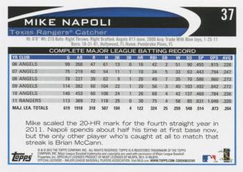 2012 Topps - Purple #37 Mike Napoli Back