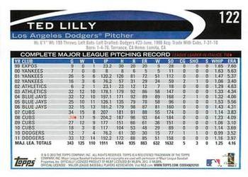 2012 Topps - Purple #122 Ted Lilly Back