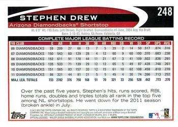 2012 Topps - Purple #248 Stephen Drew Back
