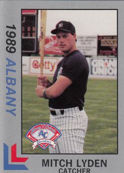 1989 Best Albany-Colonie Yankees - Platinum #14 Mitch Lyden Front