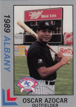 1989 Best Albany-Colonie Yankees - Platinum #19 Oscar Azocar Front