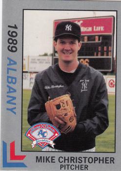 1989 Best Albany-Colonie Yankees - Platinum #22 Mike Christopher Front