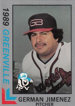 1989 Best Greenville Braves - Platinum #23 German Jimenez Front