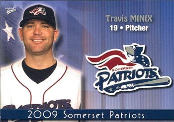 2009 MultiAd Somerset Patriots #22 Travis Minix Front