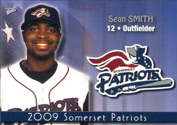 2009 MultiAd Somerset Patriots #29 Sean Smith Front