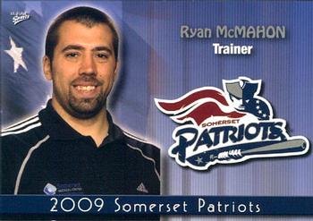 2009 MultiAd Somerset Patriots #32 Ryan McMahon Front