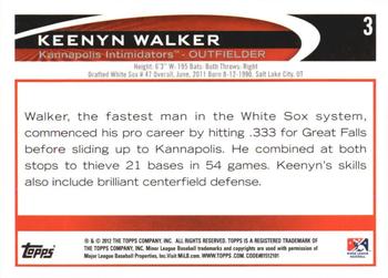 2012 Topps Pro Debut #3 Keenyn Walker Back