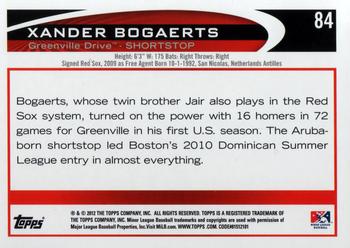 2012 Topps Pro Debut #84 Xander Bogaerts Back
