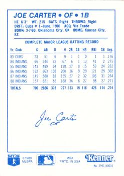 1989 Kenner Starting Lineup Cards #3991148010 Joe Carter Back