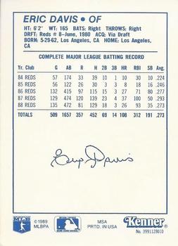 1989 Kenner Starting Lineup Cards #3991128010 Eric Davis Back