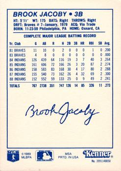 1989 Kenner Starting Lineup Cards #3991148050 Brook Jacoby Back