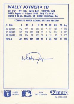 1989 Kenner Starting Lineup Cards #3991142010 Wally Joyner Back