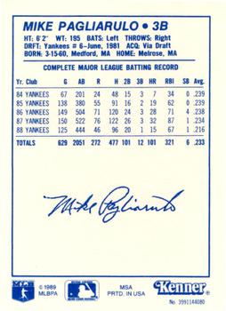 1989 Kenner Starting Lineup Cards #3991144080 Mike Pagliarulo Back