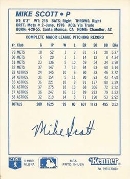 1989 Kenner Starting Lineup Cards #3991130010 Mike Scott Back