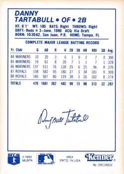 1989 Kenner Starting Lineup Cards #3991140030 Danny Tartabull Back