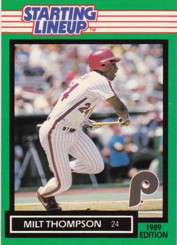 1989 Kenner Starting Lineup Cards #3991133050 Milt Thompson Front