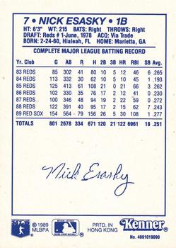 1990 Kenner Starting Lineup Cards #4691019090 Nick Esasky Back