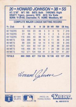 1990 Kenner Starting Lineup Cards #4691010110 Howard Johnson Back