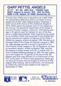 1990 Kenner Starting Lineup Cards #4691223070 Gary Pettis Back
