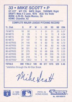 1990 Kenner Starting Lineup Cards #4691005010 Mike Scott Back