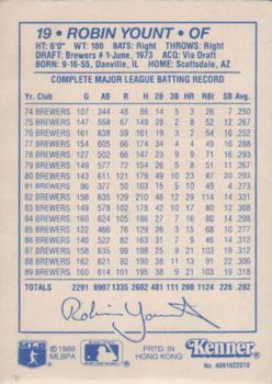 1990 Kenner Starting Lineup Cards #4691022010 Robin Yount Back