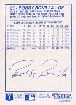 1991 Kenner Starting Lineup Cards #5376204020 Bobby Bonilla Back