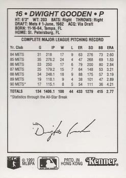 1991 Kenner Starting Lineup Cards #5376200020 Dwight Gooden Back