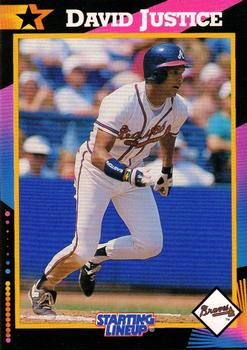 1992 Kenner Starting Lineup Cards #6705208010 David Justice Front
