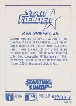 1993 Kenner Starting Lineup Cards #500546 Ken Griffey, Jr. Back